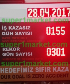 115x110CM Profil Kasa  Kazasız İş Günü Panosu
