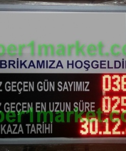 102x158CM Profil Kasa  Kazasız İş Günü Panosu