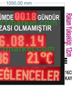 90x105CM Profil Kasa  Kazasız İş Günü Panosu
