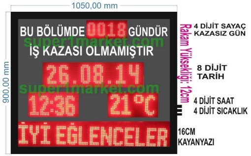 90x105CM Profil Kasa  Kazasız İş Günü Panosu