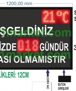 70x120CM Profil Kasa  Kazasız İş Günü Panosu