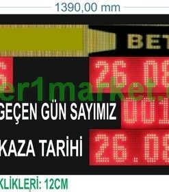 71x139CM Profil Kasa  Kazasız İş Günü Panosu