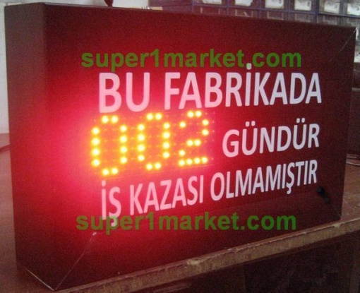 25x41CM Profil Kasa  Kazasız İş Günü Panosu