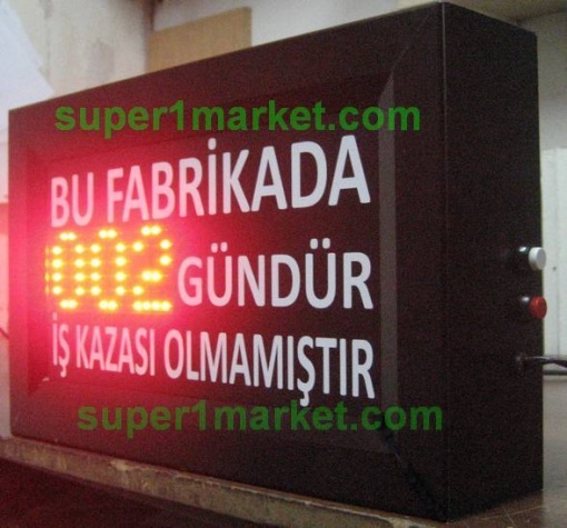 25x41CM Profil Kasa  Kazasız İş Günü Panosu - Görsel 3