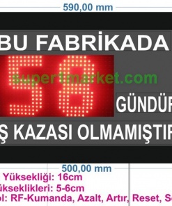 39x59CM Profil Kasa  Kazasız İş Günü Panosu