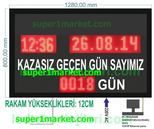 80x128CM Profil Kasa  Kazasız İş Günü Panosu