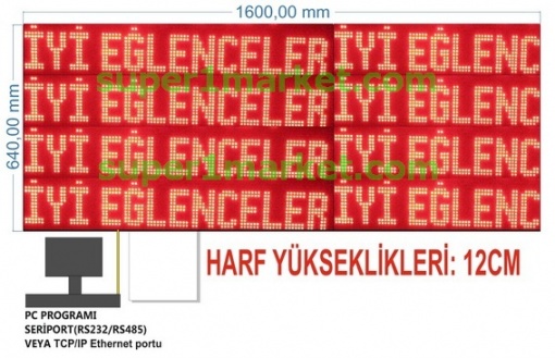 P10-R Haberleşme Otomasyon PLC PC MODBUS RS232 RS485 Network Otopark LED'li Protokollü Enformasyon/Mesaj Panoları - Görsel 13