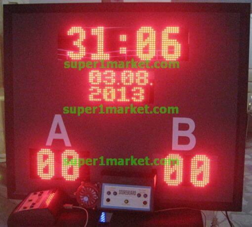 110Hx100Wcm 16cm Halısaha Skorbordu / 7cm Tarih+Saat+Sicaklik Göstergeli - Görsel 3