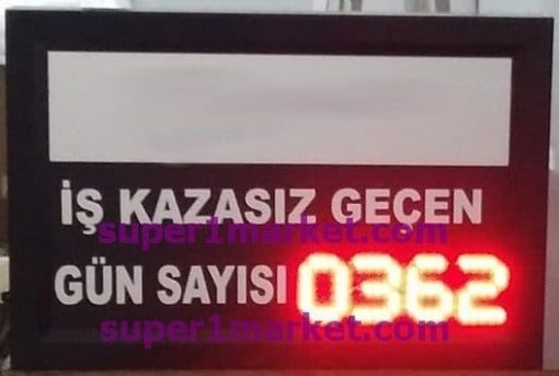 40x60CM Profil Kasa  Kazasız İş Günü Panosu - Görsel 3
