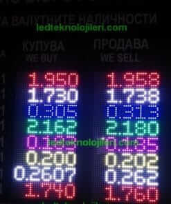 P6-RGB, 100x80cm Döviz-Kur Panosu